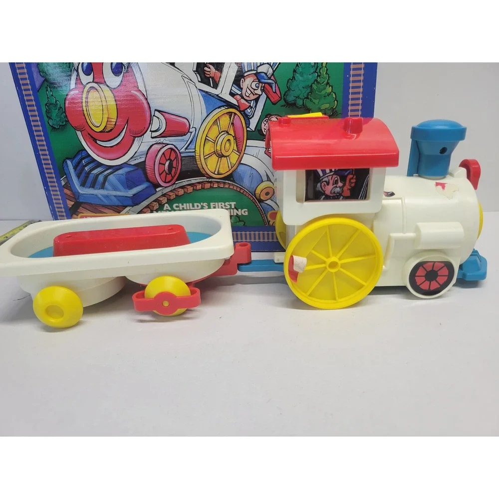 Vtg Fundex Toot R Ville Express Game Train Memory Color Learning‎ Toy working